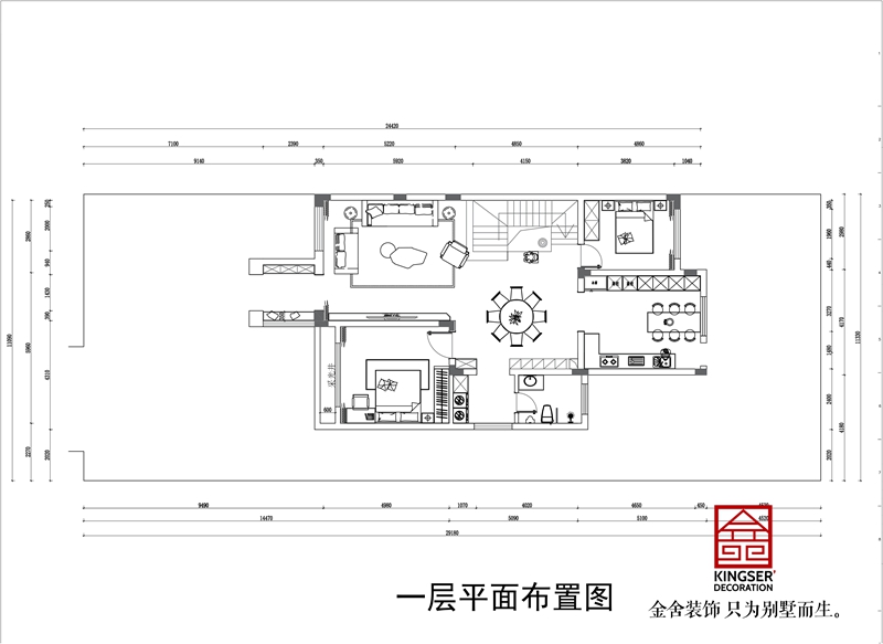 金碧天下334㎡別墅裝修戶型解析