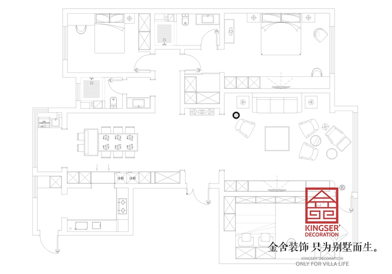 泰豐觀湖小區(qū)200㎡大平層戶型平面布置圖